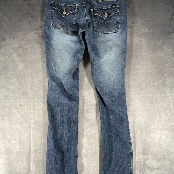 Vintage Angels Jeans Women Sz 10 Straight Leg Denim Mid Wash Flap Pocket Y2K - Picture 6 of 10